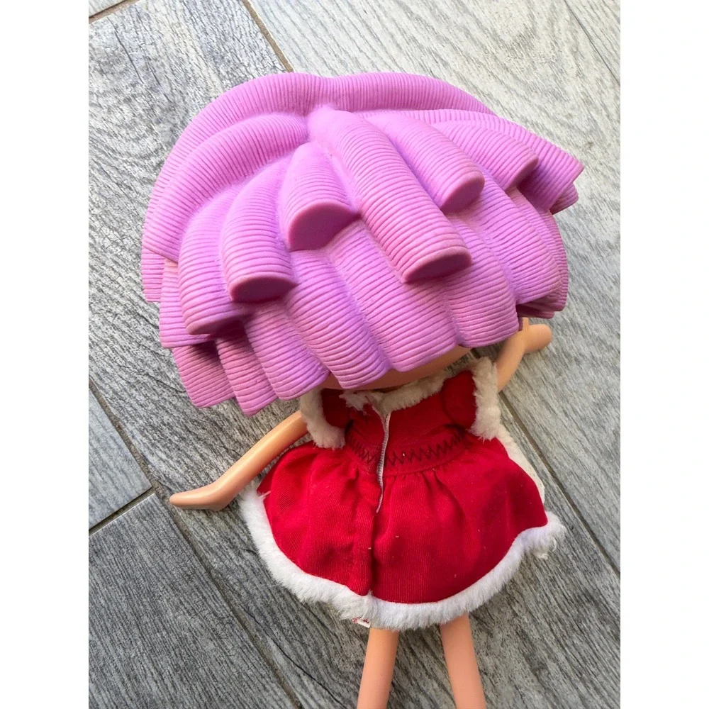 Lalaloopsy Pillow Featherbed Doll Purple Curly Hair Party Dress Button Eyes 2009